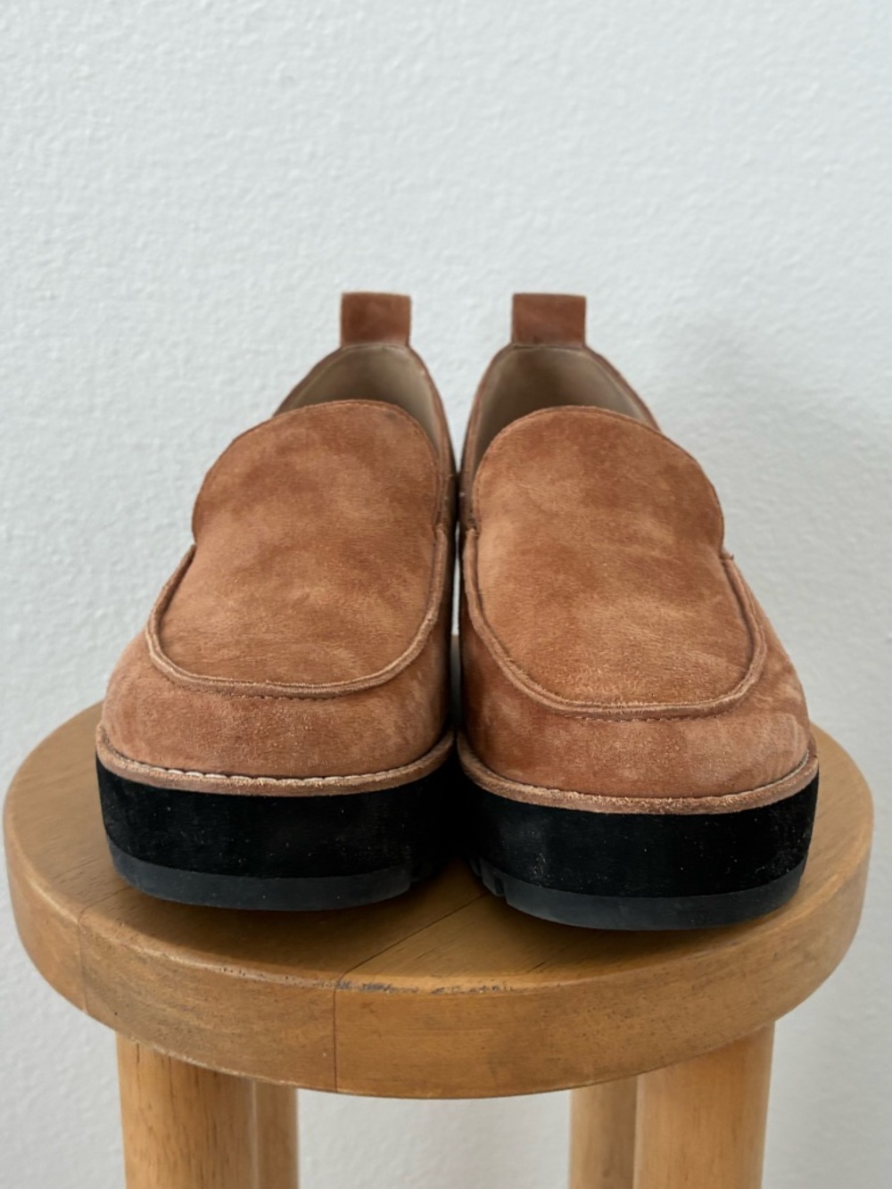 Eileen Fisher Suede Platform Loafers - Picture 2 of 10